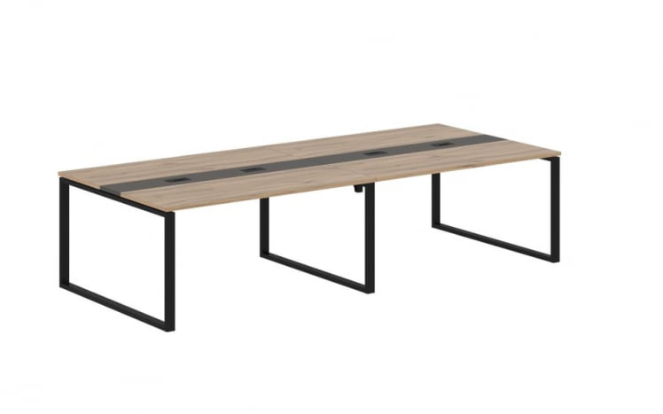 Переговорный стол EDIS EQCT 3114 Дуб Денвер светлый Мокко Черный_0