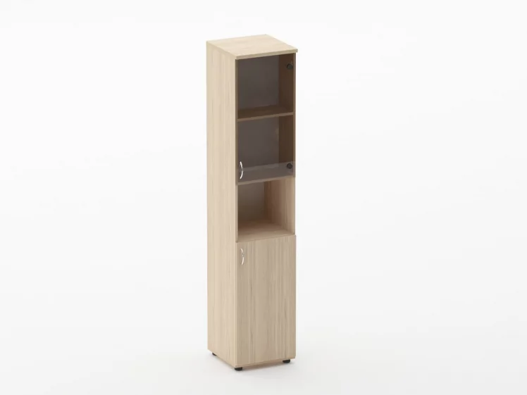 Шкаф высокий со стеклом и нишей Twin 16.16.16Пр Туя_0