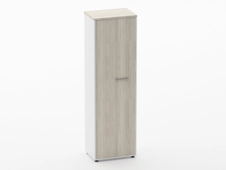 Шкаф для одежды 4 узкий Deka 10.19.302Л Дуб Сантана светлый/Белый_0
