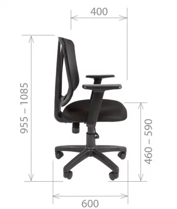 Кресло офисное CHAIRMAN 626 Черный Оранжевая сетка_4