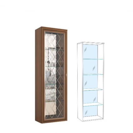 Пенал-витрина Ливорно ЛШ-8 Дуб Сонома_0