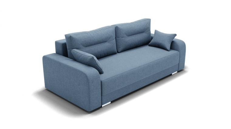 Диван Модерн -1 (ЗР) Цвет фасада: Голубой; Тип: Прямой; Материал фасада: Металл/Велюр_0