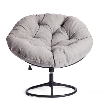 Кресло CLOUDE HOME рогожка/металл, 97х98х90-96см, серо-бежевый, 3M 16/2_5