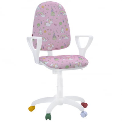 Кресло Престиж KIDS Белый каркас Бабочки_0