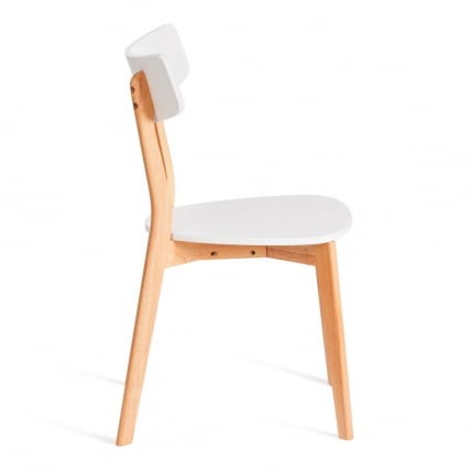 Стул Claire сиденье МДФ, опоры дерево гевея, белый / натуральное дерево, 48 x 49,5 x 81,5 x SH44см_1