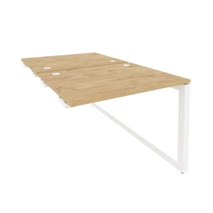 Стол-приставка двойной на О-образном м/к к опорым элем. ONIX O.MO-D.SPR-1.8 Тиквуд Светлый/Белый_0