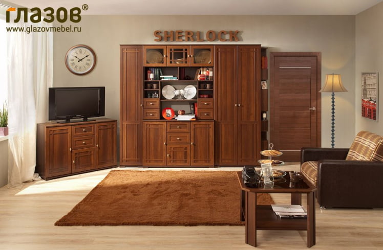 Гостиная композиция 5 Sherlock Дуб Сонома_0