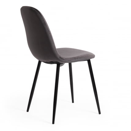 Стул BREEZE (mod. 4724) металл/вельвет, 44х48х87см, серый/черные ножки_2