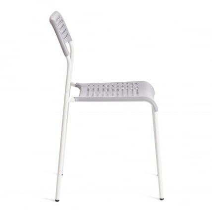 Стул ADDE (mod. C-049) металл/пластик, 39 х 49 х 78 см, Grey (серый) /White (белый)_1