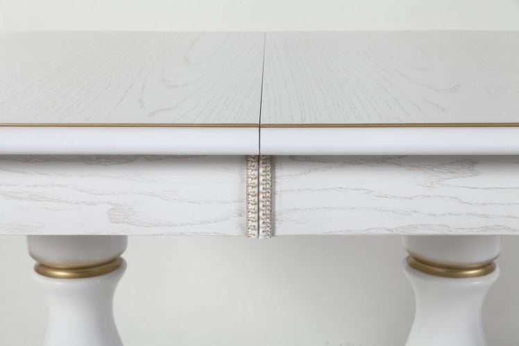 Стол обеденный раскладной Лира (1,2м) тон 1 с золотой патиной_6