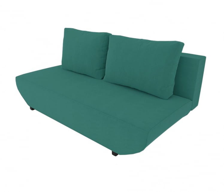 Диван Классик Мини без подлокотников (Berhouse) Цвет фасада: Азур Велюто 44; Тип: Прямой; Материал фасада: Металл/Велюр_0