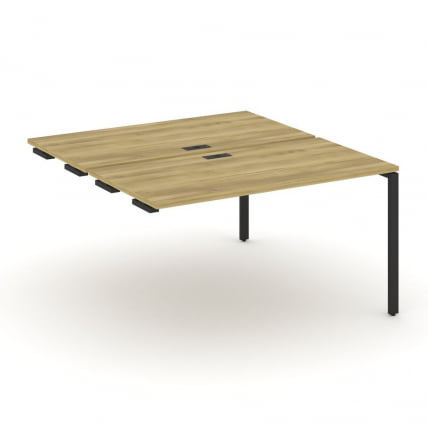 Двойной стол-приставка к опорным тумбам/шкафам CONCEPT CN.DSPR-003 Дуб Винченцо Черный_0