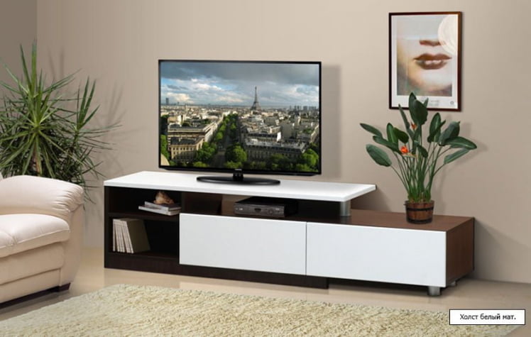 Гостиная ТВА-9 ХОЛСТ БЕЛЫЙ/ВЕНГЕ_0