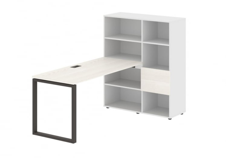 Рабочая станция EDIS EQRST 1115 Ясень Траун Мокко Белый_0