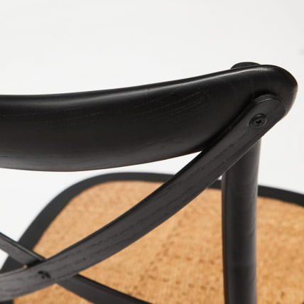 Стул CROSS (mod.CB2001) дерево береза, 49.5*53.5*87, черный_6