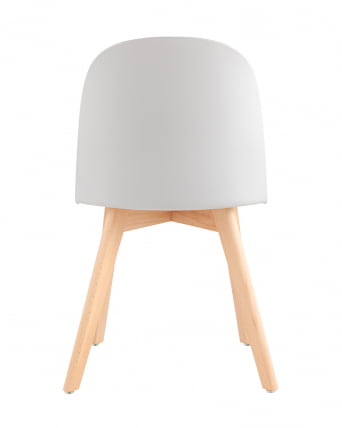 Стул Fog с подушкой Светло-серый деревянные ножки_5