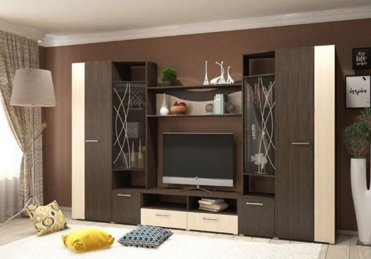 Гостиная Гамма без зеркал Венге Дуб_0