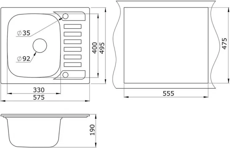 Кухонная мойка GRANULA 5801 Антик_1