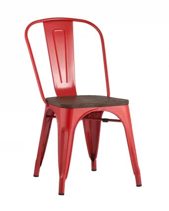 Стул Tolix Wood 850 Красный_0