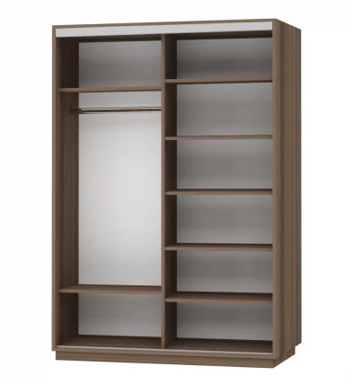 Шкаф-купе двухдверный Экспресс Дуо 1600х2200h Лондон/Ясень шимо тёмный_1