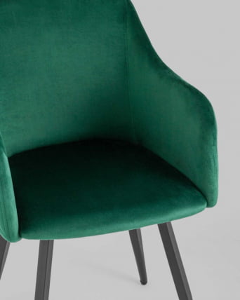 Стул Ника вращающийся велюр Изумрудный_7