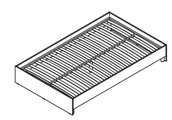 Кровать без изголовья KBW 2012 Дуб сонома светлый_2