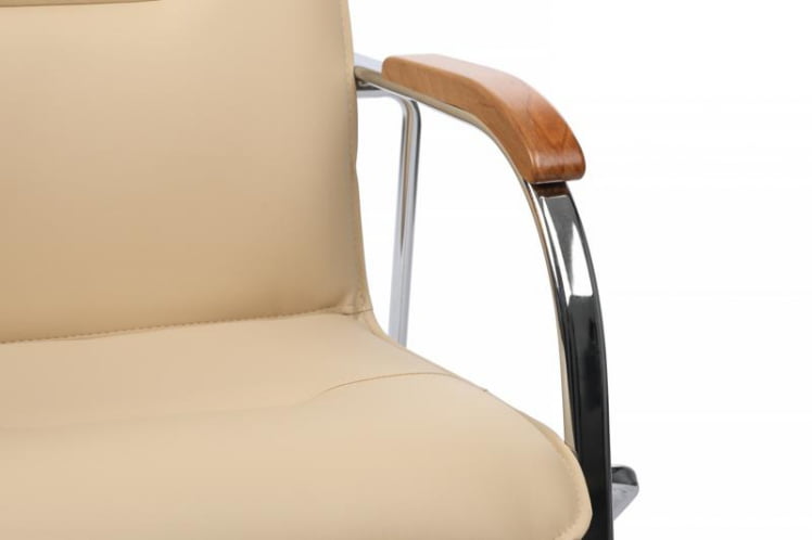 Стул Самба с деревянными подлокотниками SMB-02H Хром гальв. Бежевый_8