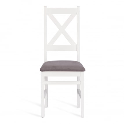 Стул CROSSMAN (комплект) NEW, Многослойный березовый шпон, 41х40х100 см, white/велюр темно-серый_4