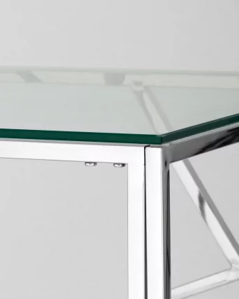 Журнальный столик АРТ ДЕКО 55x55 Серебро_4