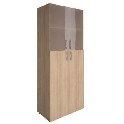 Шкаф книжный со стеклом без топа YALTA LT-ST 1.7	Снежная Патина_0