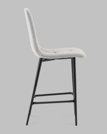 Стул полубарный Одди ПБ велюр светло-серый_2