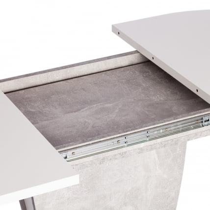 Стол обеденный SATURN ЛДСП, 120-160x80x75,5 см, Бетон/Белый_10