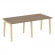 Стол переговорный (2 столешницы) Оникс Вуд OW.PRG-2.1 Дуб Аризона/Дуб Светлый/Металл Белый 1960*980*_3821567