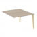 Оникс Вуд Стол-приставка двойной OW.D.SPR-2.7 Дуб Аттик/Дуб Светлый/Металл Белый 1180*1475*750 _4456787