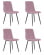 Стул обеденный DOBRIN CHILLY ROMBO (Лавандовый Simple 48, основание черное) 4 шт_3637020