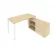 Рабочая станция на П-образном м/к с опорной тумбой правая Metal System Б.РС-СТС-2.3 Пр Акация/Белый_241545