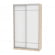 Шкаф-купе B-230х135х60-1(ДСС-Белый-D7D7)_354903