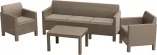 Зона отдыха Orlando set with 3 seat sofa капучино_52002