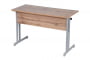Парта двухместная с прямыми углами (рост 6) Серый/Металл Серый_3682471