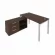 Рабочая станция на П-образном м/к с опорной тумбой левая Metal System Б.РС-СТС-2.3 Л Венге/Серый_241539