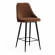 Стул барный KISH (mod. 714) ткань/металл, 50х57х110 см, высота до сиденья 78 см, коричневый barkhat 11/черный_372228