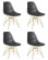 Стул обеденный DOBRIN DSR (ножки золотые, цвет тёмно-серый (GR-04)) 4 шт_3636979