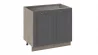 Шкаф напольный Одри Н_72-90_2ДР Дуб Сонома трюфель/Серый шелк_148810