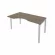 Стол письменный METAL SYSTEM Б.СА-1 Л Вяз/Серый_237407