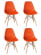 Стул обеденный DOBRIN DSW (ножки светлый бук, цвет оранжевый (O-02)) 4 шт_3636440