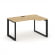 Стайл Проджект Стол рабочий эргономичный SN-59O.SPA-002(R) Тиквуд Светлый/Металл Черный/Черный Заглу _3857482