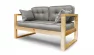 Диван двухместный DEmoku Д-2 серый-натуральный_188456