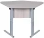 Парта двухместная (рост 6) с трапециевидной столешницей Серый/Металл Серый_3682551