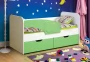 Кровать детская Винни-Пух 800*1600 Белый/Зеленый матовый_201560