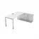 Стол рабочий, прямолинейный три опоры, правый GLOSS LINE НСТП-О.974 Белый Премиум_219235